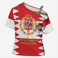 Personalized Polish-Lithuanian Commonwealth Cross Shoulder Shirt Royal Coat Of Arms Style