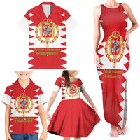 Personalized Polish-Lithuanian Commonwealth Family Matching Tank Maxi Dress and Hawaiian Shirt Royal Coat Of Arms Style