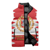 Personalized Polish-Lithuanian Commonwealth Sleeveless Puffer Jacket Royal Coat Of Arms Style