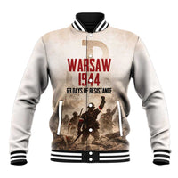 Polish Kotwica Warsaw Uprising 1944 Baseball Jacket 63 Days of Resistance WWII