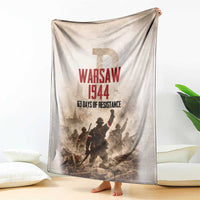 Polish Kotwica Warsaw Uprising 1944 Blanket 63 Days of Resistance WWII