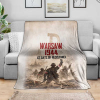 Polish Kotwica Warsaw Uprising 1944 Blanket 63 Days of Resistance WWII