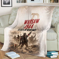 Polish Kotwica Warsaw Uprising 1944 Blanket 63 Days of Resistance WWII