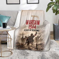 Polish Kotwica Warsaw Uprising 1944 Blanket 63 Days of Resistance WWII