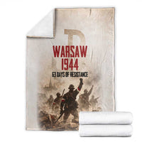 Polish Kotwica Warsaw Uprising 1944 Blanket 63 Days of Resistance WWII