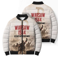 Polish Kotwica Warsaw Uprising 1944 Bomber Puffer Jacket 63 Days of Resistance WWII