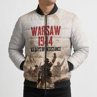 Polish Kotwica Warsaw Uprising 1944 Bomber Puffer Jacket 63 Days of Resistance WWII