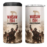 Polish Kotwica Warsaw Uprising 1944 4 in 1 Can Cooler Tumbler 63 Days of Resistance WWII