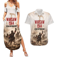 Polish Kotwica Warsaw Uprising 1944 Couples Matching Summer Maxi Dress and Hawaiian Shirt 63 Days of Resistance WWII