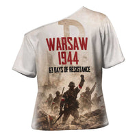 Polish Kotwica Warsaw Uprising 1944 Cross Shoulder Shirt 63 Days of Resistance WWII