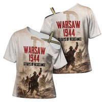 Polish Kotwica Warsaw Uprising 1944 Cross Shoulder Shirt 63 Days of Resistance WWII