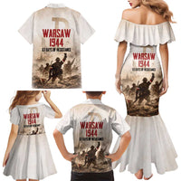 Polish Kotwica Warsaw Uprising 1944 Family Matching Mermaid Dress and Hawaiian Shirt 63 Days of Resistance WWII