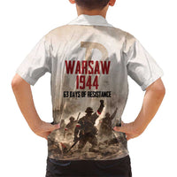 Polish Kotwica Warsaw Uprising 1944 Family Matching Puletasi and Hawaiian Shirt 63 Days of Resistance WWII