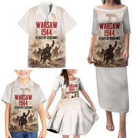 Polish Kotwica Warsaw Uprising 1944 Family Matching Puletasi and Hawaiian Shirt 63 Days of Resistance WWII