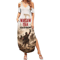 Polish Kotwica Warsaw Uprising 1944 Family Matching Summer Maxi Dress and Hawaiian Shirt 63 Days of Resistance WWII