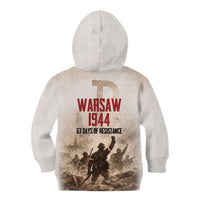 Polish Kotwica Warsaw Uprising 1944 Kid Hoodie 63 Days of Resistance WWII