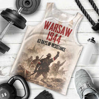 Polish Kotwica Warsaw Uprising 1944 Men Tank Top 63 Days of Resistance WWII