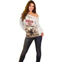 Polish Kotwica Warsaw Uprising 1944 Off Shoulder Sweater 63 Days of Resistance WWII