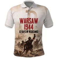 Polish Kotwica Warsaw Uprising 1944 Polo Shirt 63 Days of Resistance WWII