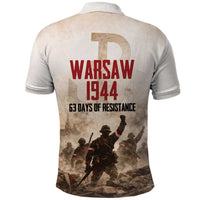 Polish Kotwica Warsaw Uprising 1944 Polo Shirt 63 Days of Resistance WWII