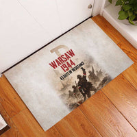 Polish Kotwica Warsaw Uprising 1944 Rubber Doormat 63 Days of Resistance WWII