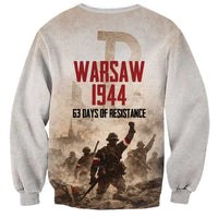 Polish Kotwica Warsaw Uprising 1944 Sweatshirt 63 Days of Resistance WWII
