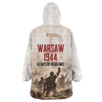 Polish Kotwica Warsaw Uprising 1944 Wearable Blanket Hoodie 63 Days of Resistance WWII