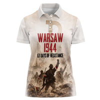 Polish Kotwica Warsaw Uprising 1944 Women Polo Shirt 63 Days of Resistance WWII