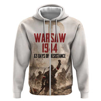 Polish Kotwica Warsaw Uprising 1944 Zip Hoodie 63 Days of Resistance WWII