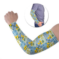Sicily Italy Lemon Maiolica Arm Sleeves Sicilian Citrus Tile Mediterranean Art