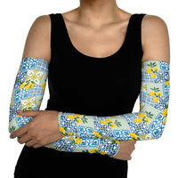 Sicily Italy Lemon Maiolica Arm Sleeves Sicilian Citrus Tile Mediterranean Art