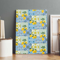 Sicily Italy Lemon Maiolica Canvas Wall Art Sicilian Citrus Tile Mediterranean Art