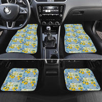 Sicily Italy Lemon Maiolica Car Mats Sicilian Citrus Tile Mediterranean Art