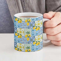Sicily Italy Lemon Maiolica Ceramic Mug Sicilian Citrus Tile Mediterranean Art