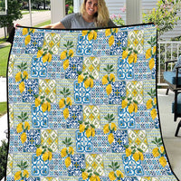 Sicily Italy Lemon Maiolica Quilt Sicilian Citrus Tile Mediterranean Art