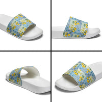 Sicily Italy Lemon Maiolica Slide Sandals Sicilian Citrus Tile Mediterranean Art
