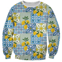 Sicily Italy Lemon Maiolica Sweatshirt Sicilian Citrus Tile Mediterranean Art