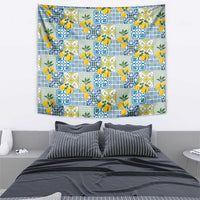 Sicily Italy Lemon Maiolica Tapestry Sicilian Citrus Tile Mediterranean Art