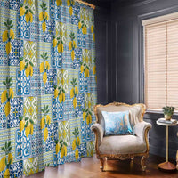 Sicily Italy Lemon Maiolica Window Curtain Sicilian Citrus Tile Mediterranean Art