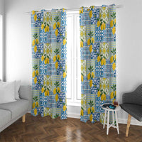 Sicily Italy Lemon Maiolica Window Curtain Sicilian Citrus Tile Mediterranean Art