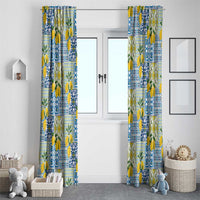 Sicily Italy Lemon Maiolica Window Curtain Sicilian Citrus Tile Mediterranean Art