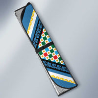 Sicily Italy Carretto Siciliano Auto Sun Shade Azure Sicilian Cart Wheel Pattern