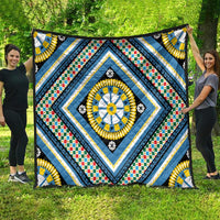 Sicily Italy Carretto Siciliano Quilt Azure Sicilian Cart Wheel Pattern