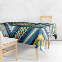 Sicily Italy Carretto Siciliano Tablecloth Azure Sicilian Cart Wheel Pattern