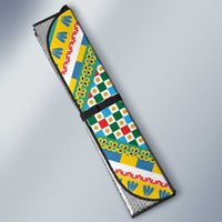 Sicily Italy Carretto Siciliano Auto Sun Shade Green Sicilian Cart Wheel Pattern