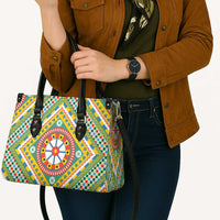 Sicily Italy Carretto Siciliano Leather Bag Green Sicilian Cart Wheel Pattern