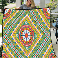 Sicily Italy Carretto Siciliano Quilt Green Sicilian Cart Wheel Pattern