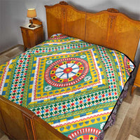 Sicily Italy Carretto Siciliano Quilt Green Sicilian Cart Wheel Pattern