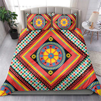 Sicily Italy Carretto Siciliano Bedding Set Red Sicilian Cart Wheel Pattern