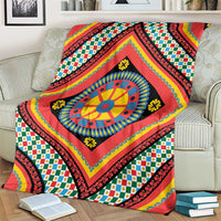 Sicily Italy Carretto Siciliano Blanket Red Sicilian Cart Wheel Pattern